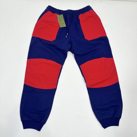 Gucci x The North Face Sz M Blue Red Paneled Lounge Sweatpants Jogger NWT $1380 - Picture 6 of 10